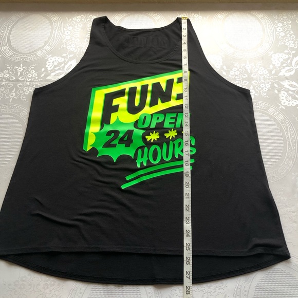 Zumba Fitness Black Tank-Top Shirt Women’s Size L Logo Printed Activewear Dance - Picture 11 of 16